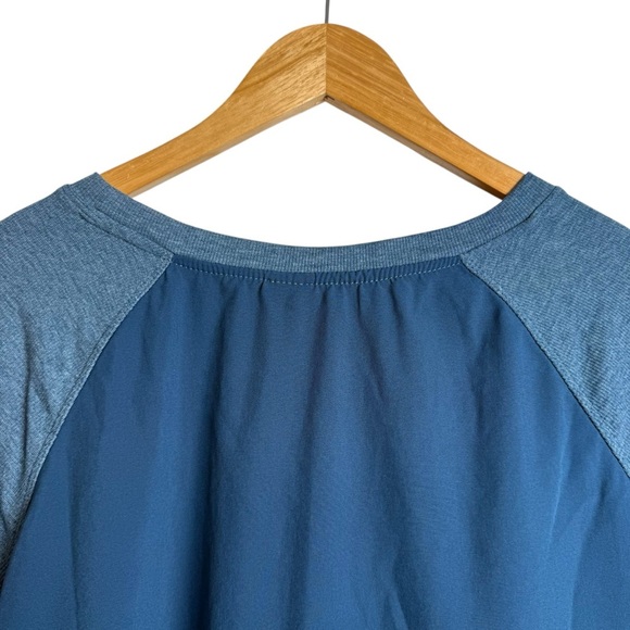 Champion C9 Duo Dry Airo Shirt Women XL Blue Breathable Athletic Woven Workout - Picture 4 of 8